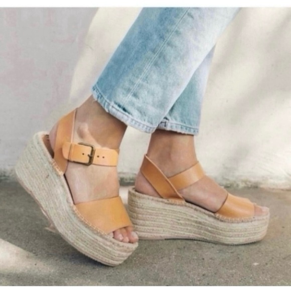 Soludos Minorca High Platform Sandal in Nude Size US 9.5 - Picture 1 of 13